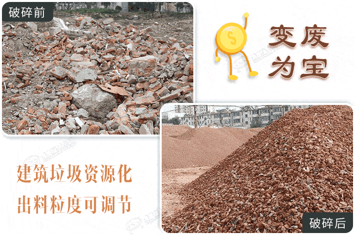 建筑垃圾破碎前后，還能運用到建筑骨料中